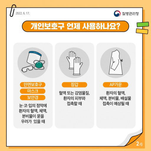 개인보호수 언제 사용하나요?